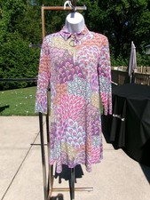 NWOT MSK CUTE MULTI COLOR FLORAL PRINT HALF ZIP DRESS S