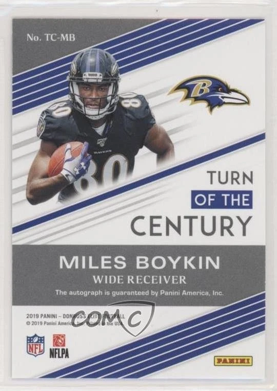 2019 Panini Donruss Elite Turn of the Century /149 Miles Boykin Rookie Auto RC - Image 2 of 2