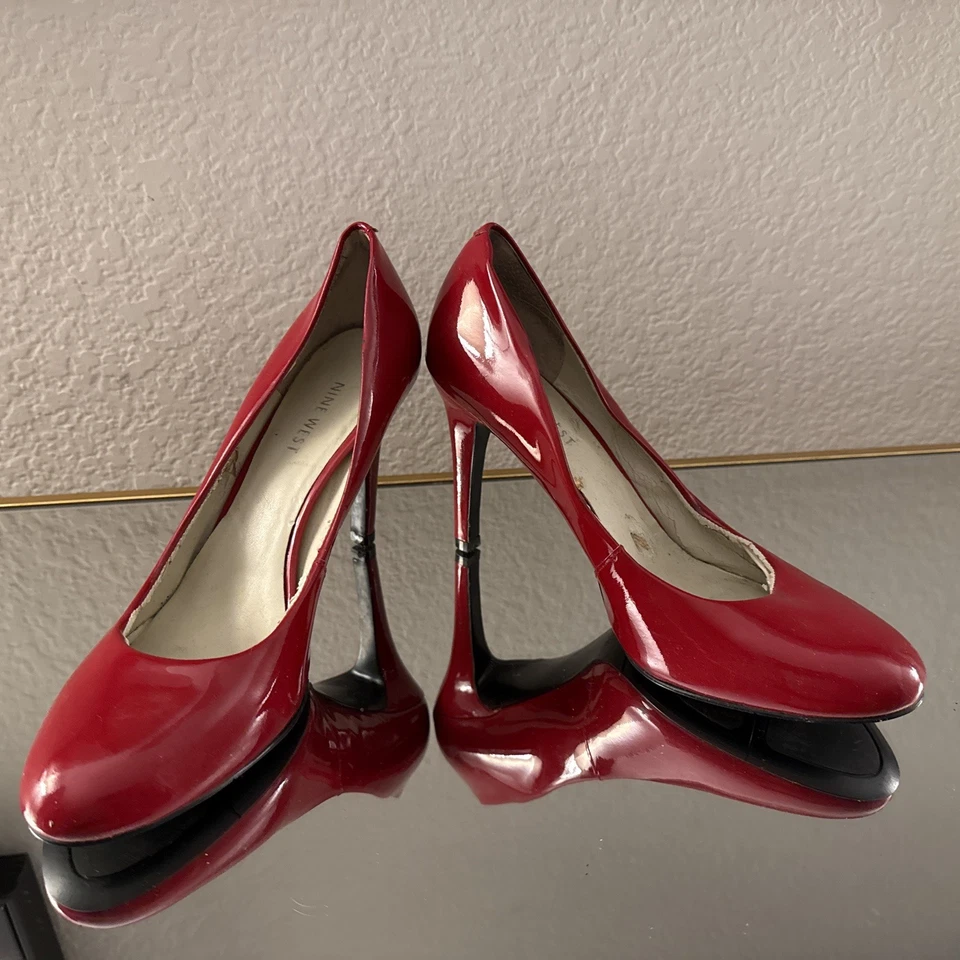 Nine West женщин Stiletto платье насосы туфли размер 7,5 HOT красный! - Изображение 4 из 4
