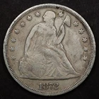 1872 $1 Seated Liberty Dollar - Fine Details
