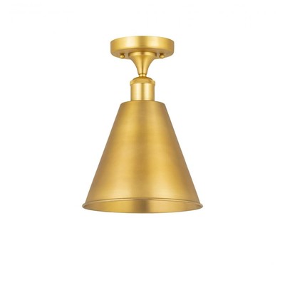 Innovations Ballston Cone 8'' LED Semi-Flush 1C, GD/GD - 516-1C-SG-MBC-8-SG-LED
