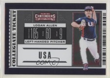 2019 Elite Extra Edition USA Collegiate National Team Tickets Logan Allen 1j6