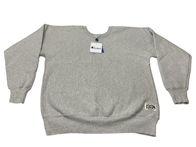 Champion 1938 Reverse Weave Warmup Sweatshirt Men's XL Gray Made in USA NEW
