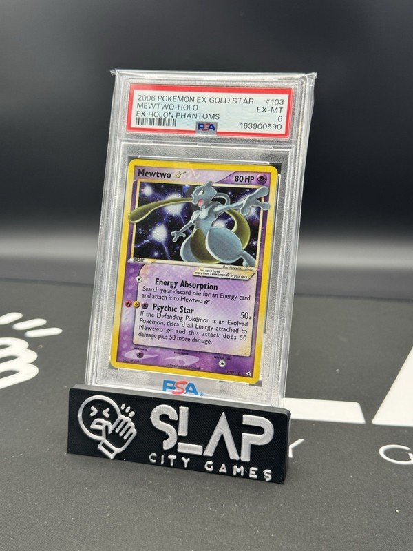 2006 POKEMON EX HOLON PHANTOMS GOLD STAR #103 MEWTWO-HOLO PSA 6