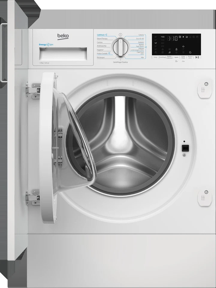 LAVATRICE INCASSO BEKO WIT8A4BW 8kg 1400g. Cesto AquaWave® VAPORE Inverter cl.A - Immagine 3 di 4