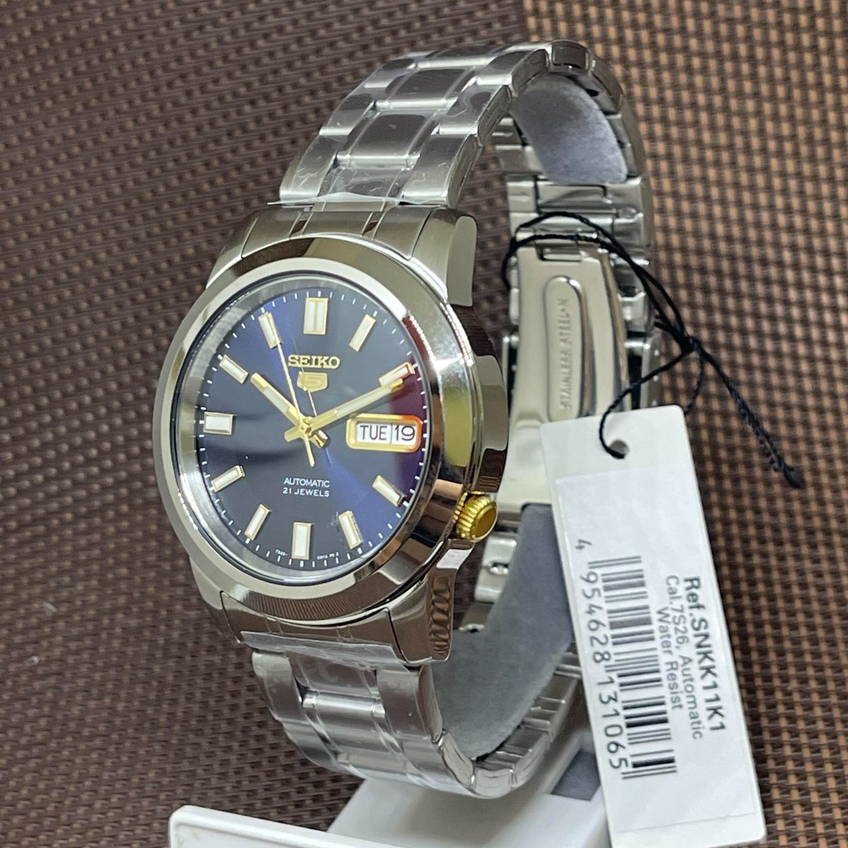 Seiko 5 SNKK11K1 Blue Analog Automatic Stainless Steel Men's