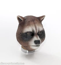 DELUXE QUALITY RACCOON ADULT LATEX OVERHEAD ANIMAL MASK-FUN@HALLOWEEN