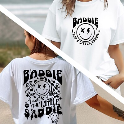 Baddie But A Little Saddie Shirt Positive Vibes T-Shirt Gift Tee For Her