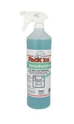 SEEGER Pack zu 7 - Streifenfrei | Glas, Edelstahl | 1 Liter Sprühflasche