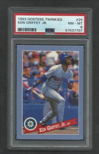 PSA 8 NM-MT KEN GRIFFEY JR 1993 HOSTESS TWINKIES  #25