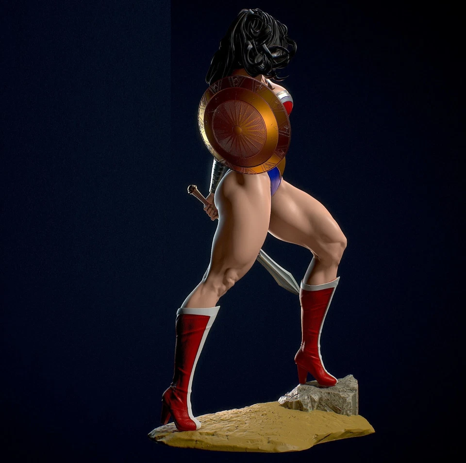 Раскрашенная статуэтка Чудо-женщины сексуальная фигурка 1/4 - Изображение 3 из 4