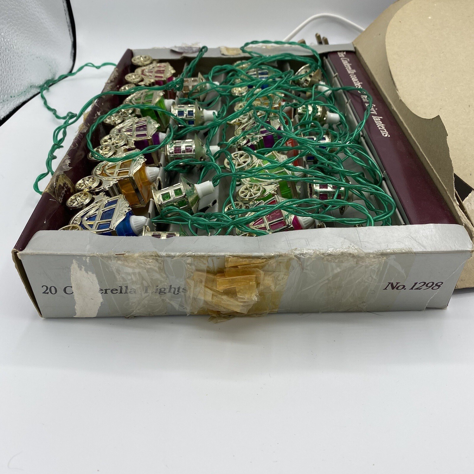 Vintage Pifco Cinderella Christmas Lights Carriages Lanterns Original