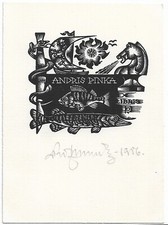 DAINIS ROZKALNS: Exlibris f�r Andris Pinka