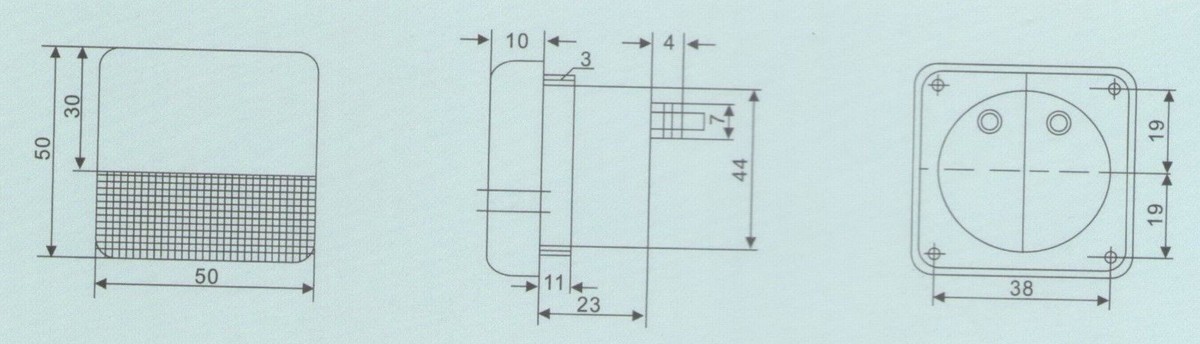 Ampèremètre Analogique AC 0-50A Avec Transformateur De Courant - Pour Tableau électrique