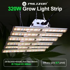Phlizon 320W LED Grow Light Sunlike Full Spectrum For 3x3ft 4x4ft 5x5ftGrow Tent