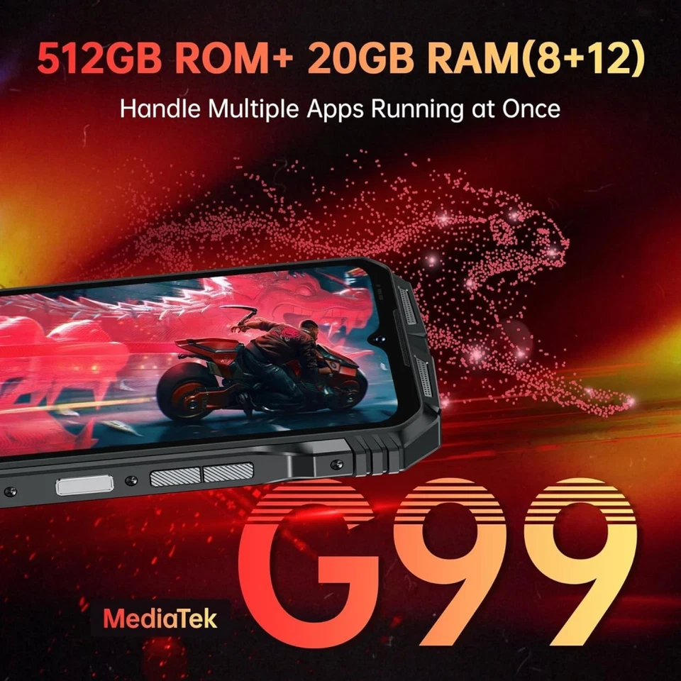 DOOGEE S118 Android 14 Phone 6.58"20GB+512GB NFC 120Hz Octa Core 10800mAh Global - Image 2 of 4