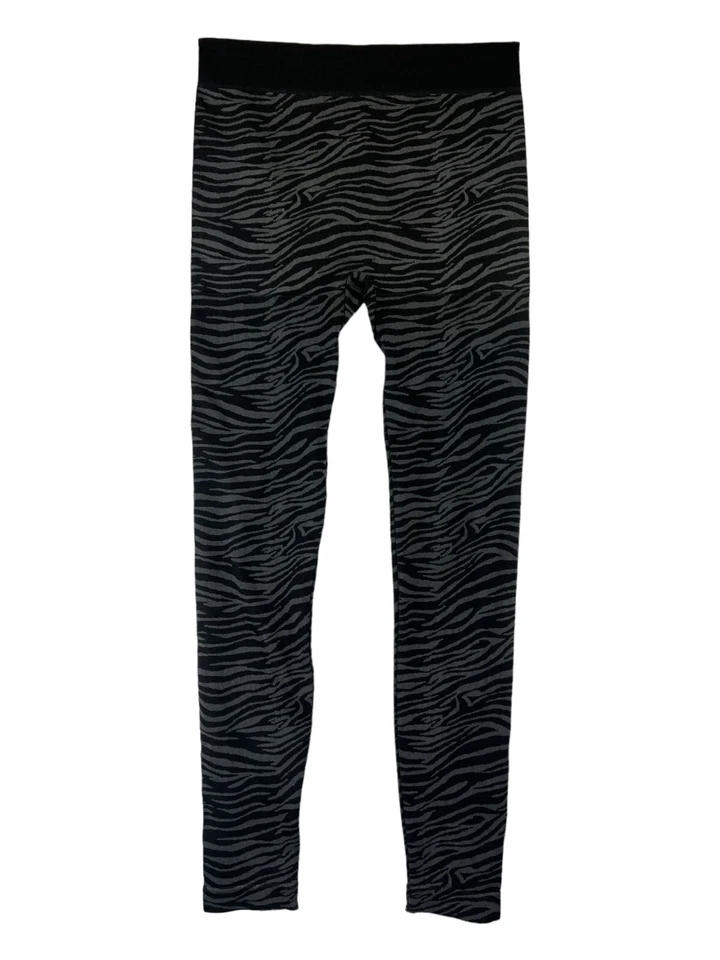 Medias Legging George Mujer o Niña Talla S/M Negro y Gris Cebra Rayas Foto 3 de 4