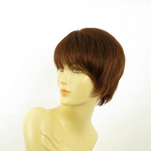short wig for women dark brown copper intense ref: louise 322 PERUK - Imagen 2 de 9