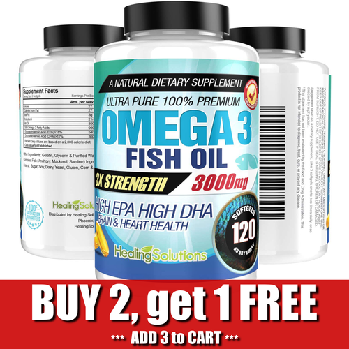 Buy Ultra Pure Omega 3 Fish Oil 3000mg Small, Potent, Joint Pain Relief