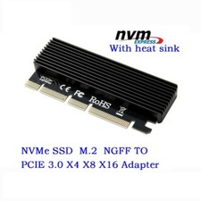 M.2 PCIe NVMe SSD to PCI-E Express 3.0 X4 X8 X16 Adapter Card Full Speed 2280 mm