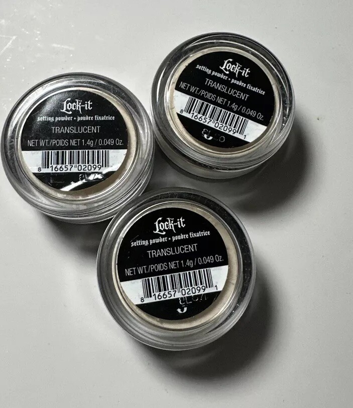 Lot Kat Von D Lock It Setting Powder Translucent 1.4g 0.049 oz KVD