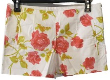 Ann Taylor White Floral Shorts Women's Size 6 NEW
