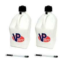 Vp Fuel 2 Pack White Square Gas Fuel Jugwater Can 2 Filler Hoses Atv Offroad