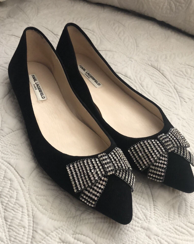 Karl lagerfeld flat shoes sales