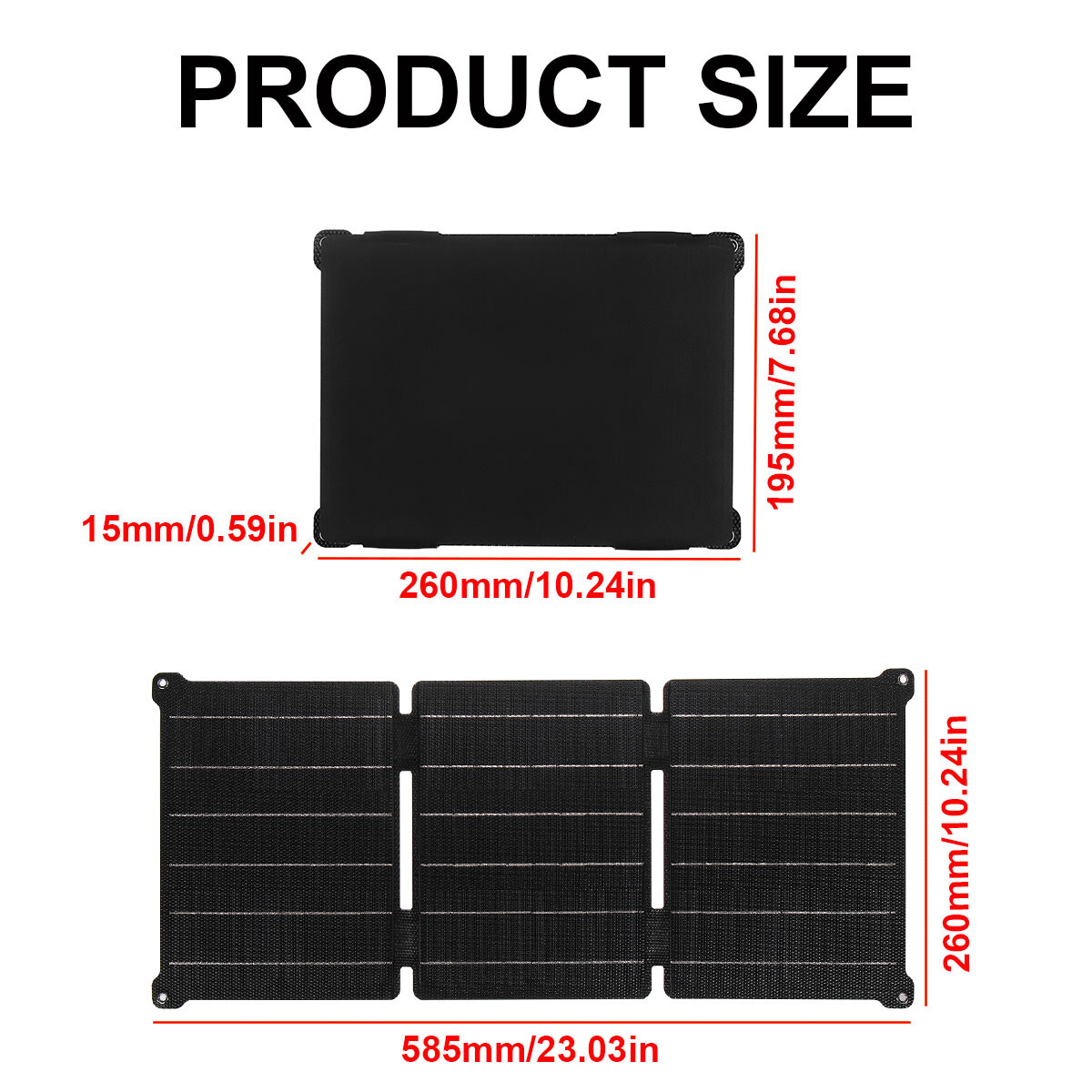 Panneau Solaire Pliable JES 45W ETFE Monocristallin - Chargeur Portable Noir
