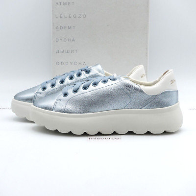 Geox D Spherica EC4.1 C Leather Sneakers D45TCC Avio Women's US Size 10 / EU 40