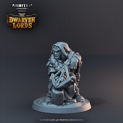 Arbiter Miniatures Dwarf Female Archer Frostgrave pathfinder D&D