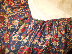 Ralph Lauren Orienta Paisley King Bed Skirt Persian Rug Pattern Blue Green Red