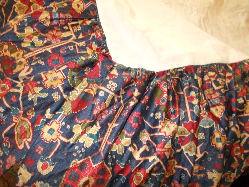 Ralph Lauren Orienta Paisley King Bed Skirt Persian Rug Pattern Blue Green Red