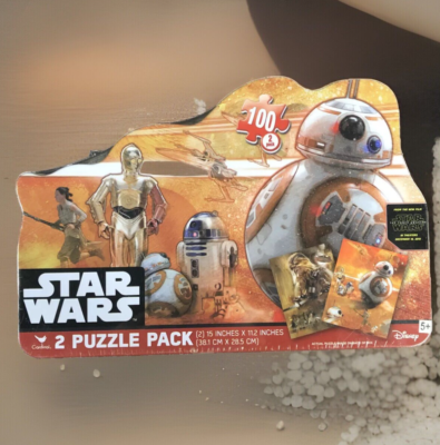 Disney Star Wars 2 Puzzle Pack 100 Pc Each Droids BB8 Chewbacca