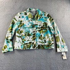 New Requirements Jacket Extra Large Blue Green Coat Linen Rayon Urban Beat Boho