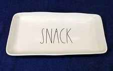 Rae Dunn Artisan Collection Magenta Snack Rectangular Tray Platter 14.5 x 7.25"