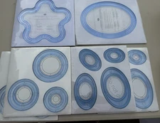 Lot 6 Packs Creative Memories Custom Cutting System Patterns & Sizing Templates