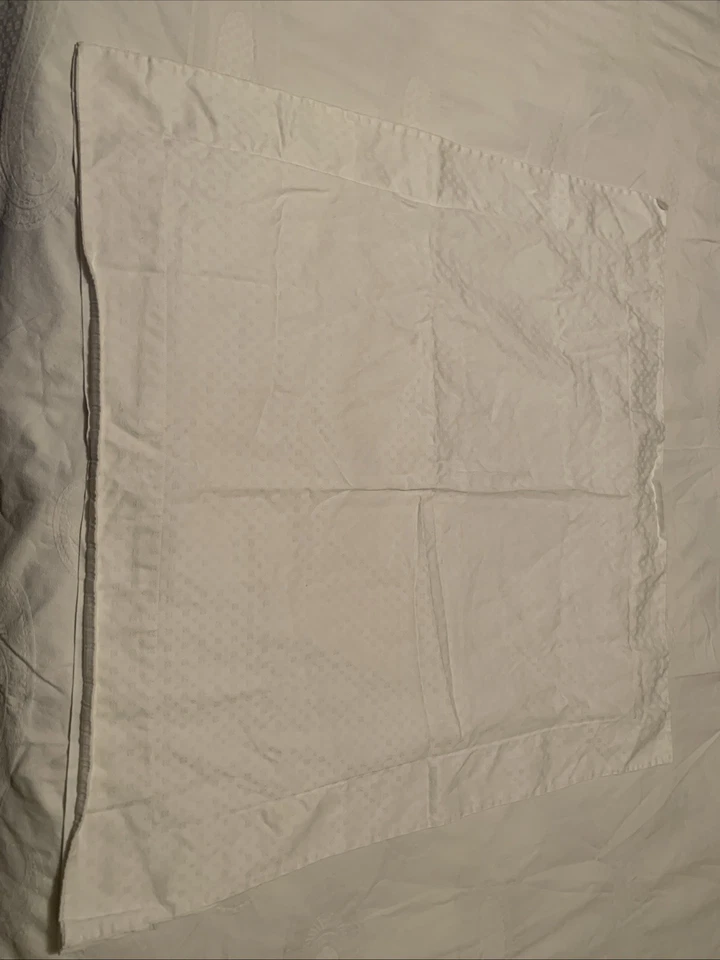 Frette White Euro Damask Square Pattern (1) - Image 2 of 4
