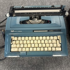 Vintage Smith-Corona Typewriter Sterling Automatic 12 Teal w/leather bag thumbnail