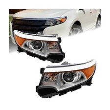 Duolctarms Pair Halogen Headlight Headlamp Assembly Compatible for 2011-2014 ...