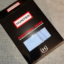 HUNTER Boot Socks POWDER BLUE Fleece Liners for Welly Boots M 5-7 - NEW In Box
