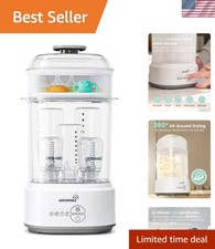 Bottle Sterilizer and Dryer, Compact Electric Steam Baby Bottle Sterilizer Es...