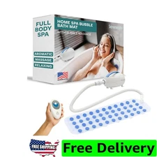 Full Body Spa-Quality Bubble Bath Mat with Remote & Adjustable Massage Intensity