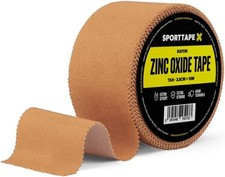 SPORTTAPE Tan Zinc Oxide Tape 3.8cm x 10m ? Rigid Rayon x (1 Roll) 