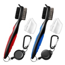 2 Pack Professional Golf Brush, Golf Brush and Groove Cleaner with Retractabl...