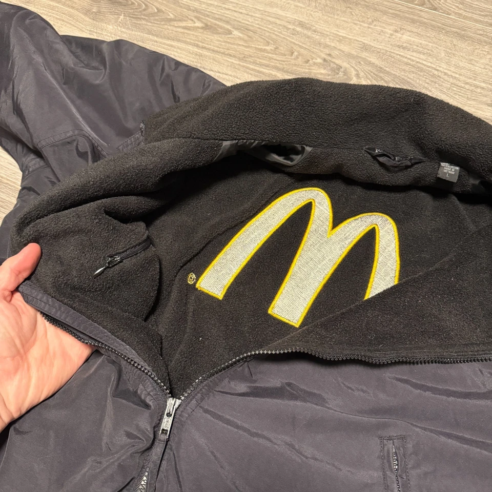 Vintage 90s McDonald's Golden Arch Fleece Lined Employee Jacket Adult Size Large - Image 4 of 4