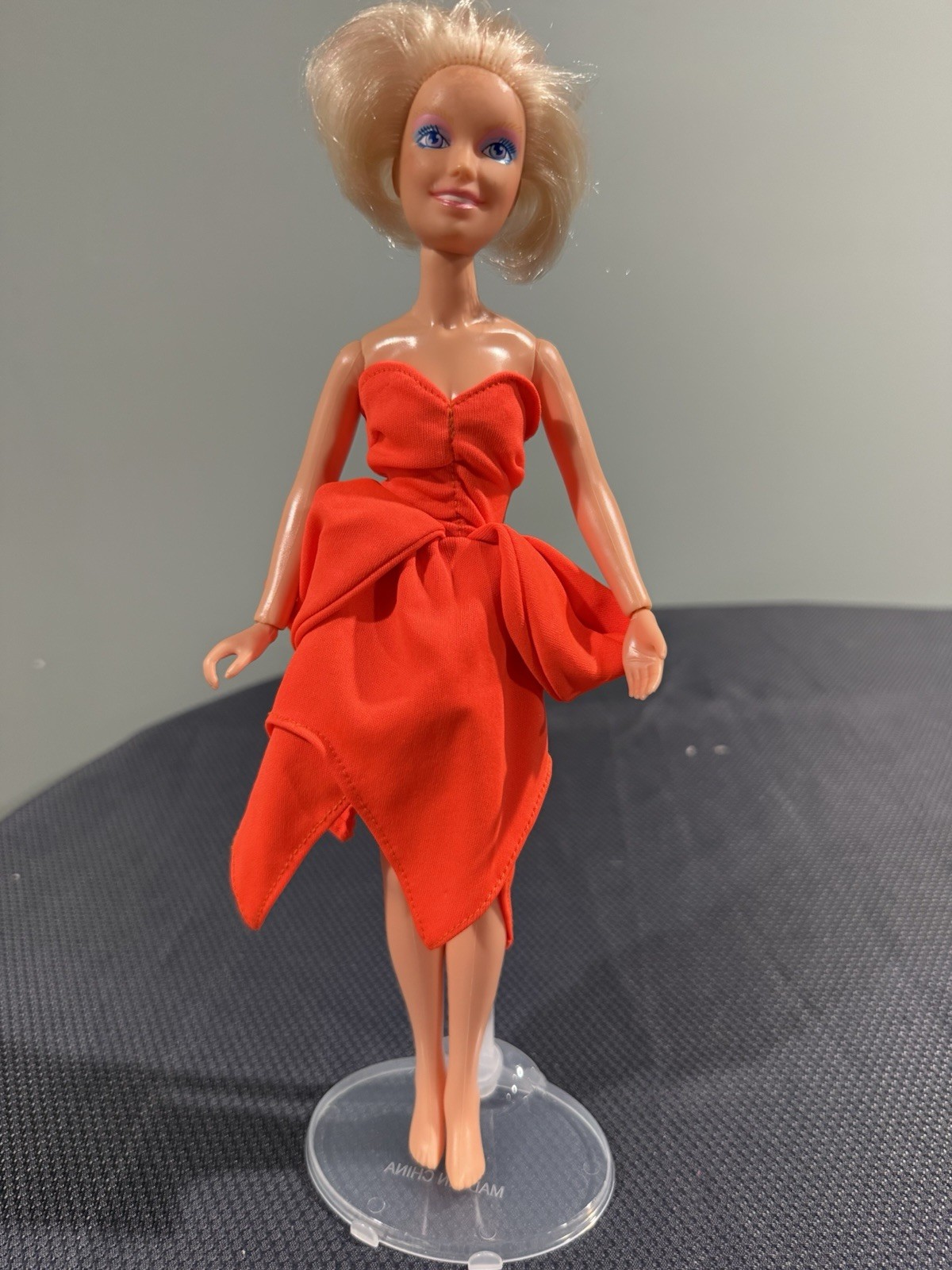 Vintage Rock 'n Curl Jem Doll 1985 In Up & Rockin' ORANGE Dress HASBRO *HAIRCUT*