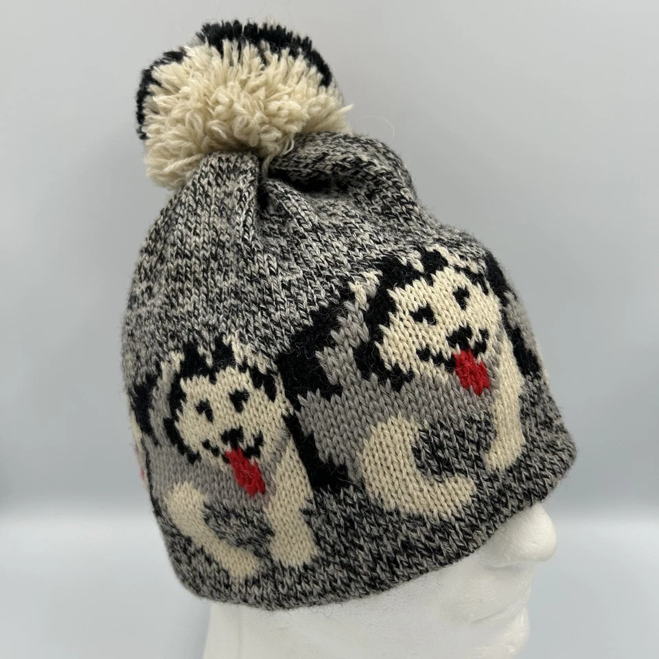 L.L. Bean Husky Dog Wool Blend Knit Toboggin Beanie Winter Hat Vintage - Image 2 of 4