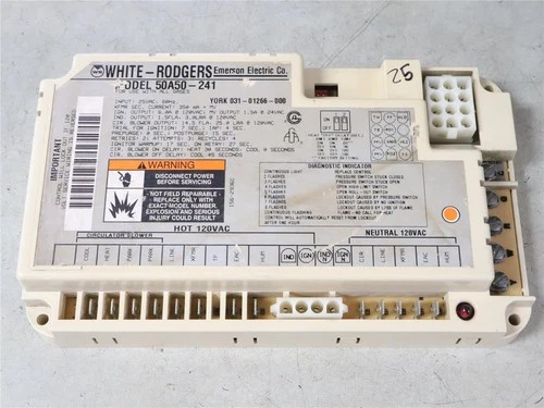 White Rodgers 50A50-241 Furnace Control Circuit Board YORK 031-01266-000 #25