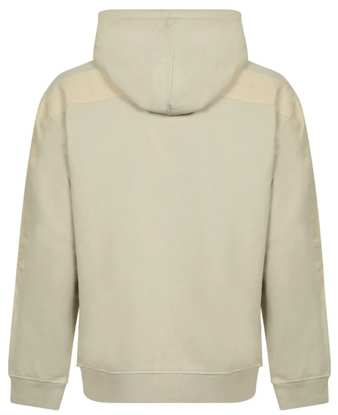 "Stone Island" Hoodie beige à logo brodé en coton pour homme